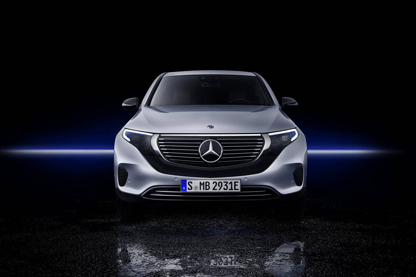 Mercedes Benz EQC All Electric Suv Reveal 2020 Silver Tesla SUV Car Automotive German Engineering Carbon Footprint