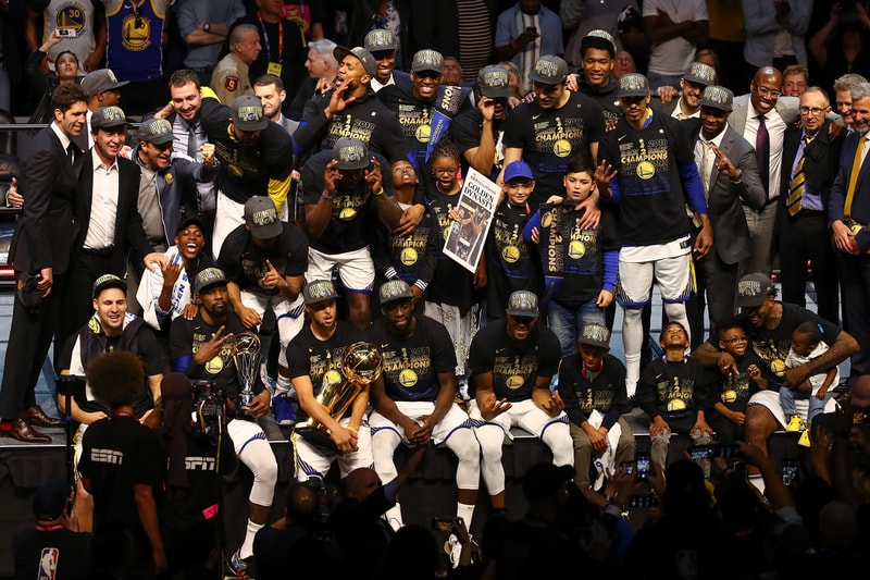nba finals 2018 game 4 four golden state warriors larry obrien trophy cleveland cavaliers nba basketball winner champions