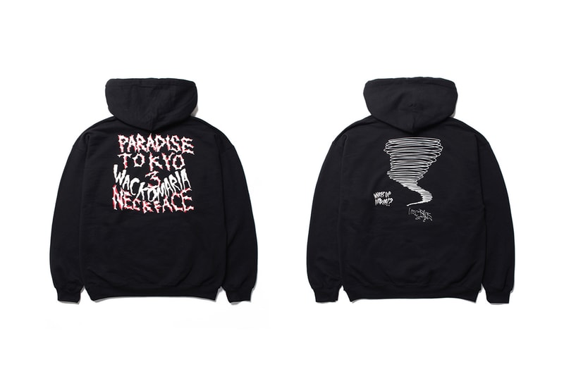 Neckface WACKO MARIA Paradise Tokyo 3 Year Anniversary Capsule short long t shirt hoodies