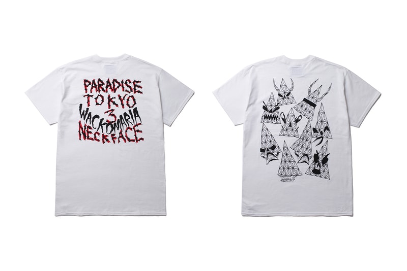 Neckface WACKO MARIA Paradise Tokyo 3 Year Anniversary Capsule short long t shirt hoodies