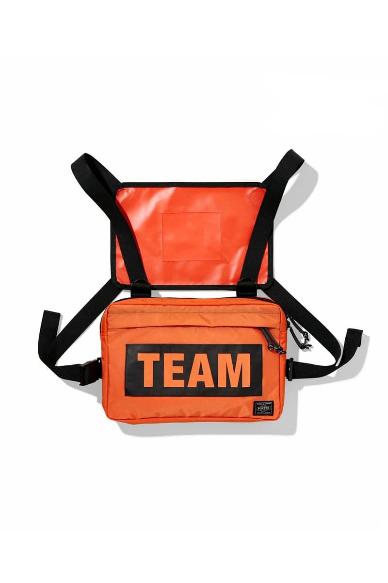 Porter NEIGHBORHOOD Fall Winter 2018 Capsule Release Capsule accessories backpacks messenger bag Tanker Original rig orange black
