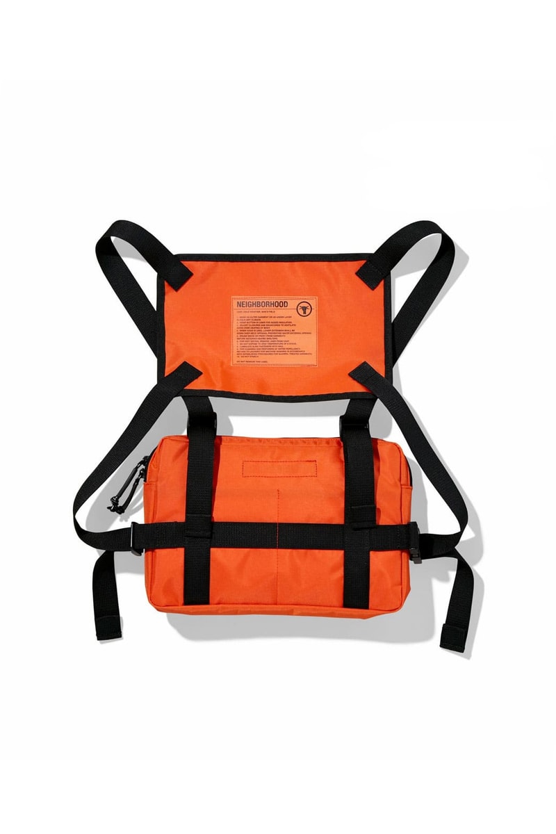 Porter NEIGHBORHOOD Fall Winter 2018 Capsule Release Capsule accessories backpacks messenger bag Tanker Original rig orange black