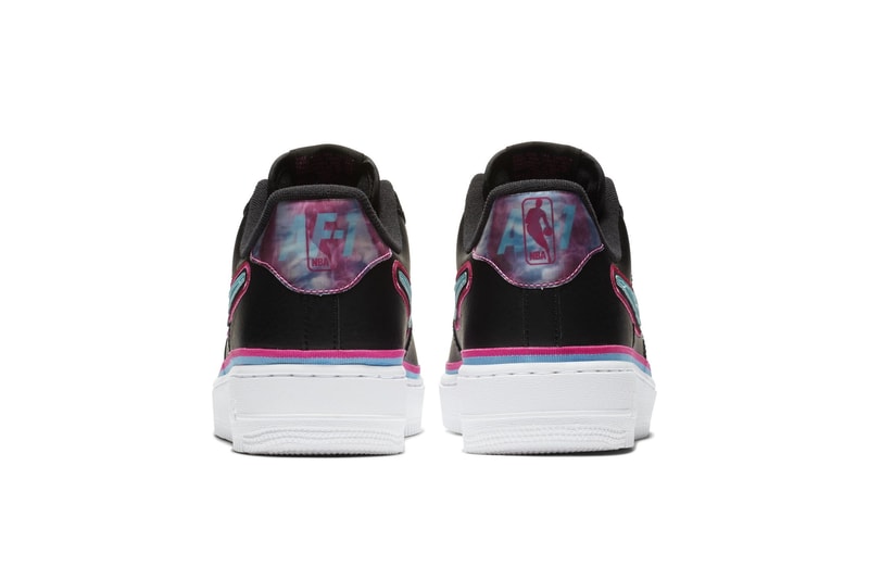 Nike Air Force 1 '07 LV8 "Sport Miami" BLACK/BLUE GALE/LASER FUCHSIA/WHITE colorway sneaker release date price info miami vice