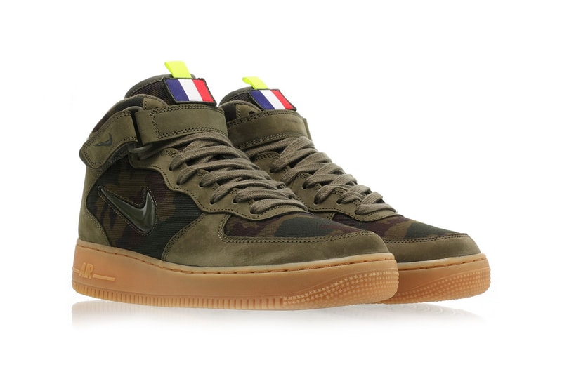 Nike Air Force 1 Jewel French Flag Release Date velcro camo red white blue swoosh buy release date drop red info green mid