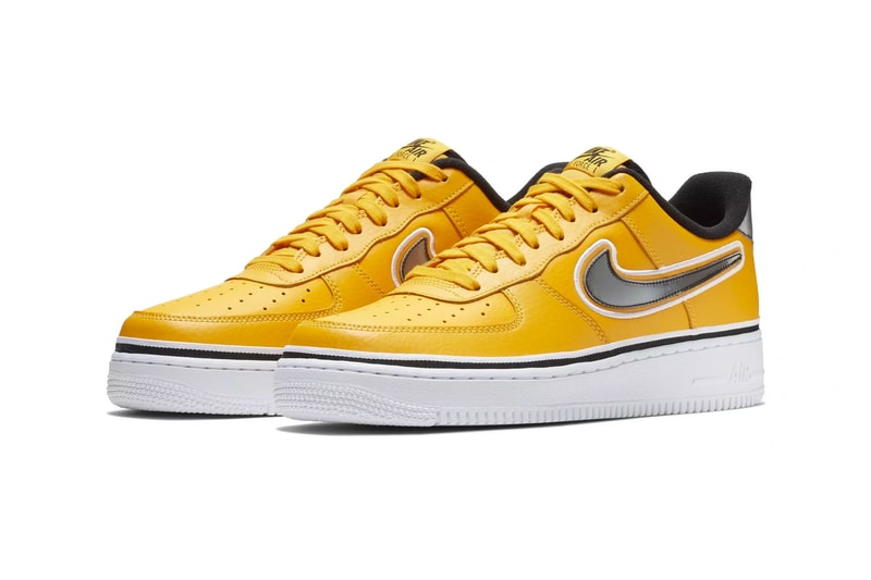 Nike Air Force 1 Low NBA Los Angeles Lakers LA colorway yellow black colorway sneaker release date info price details basketball team colors