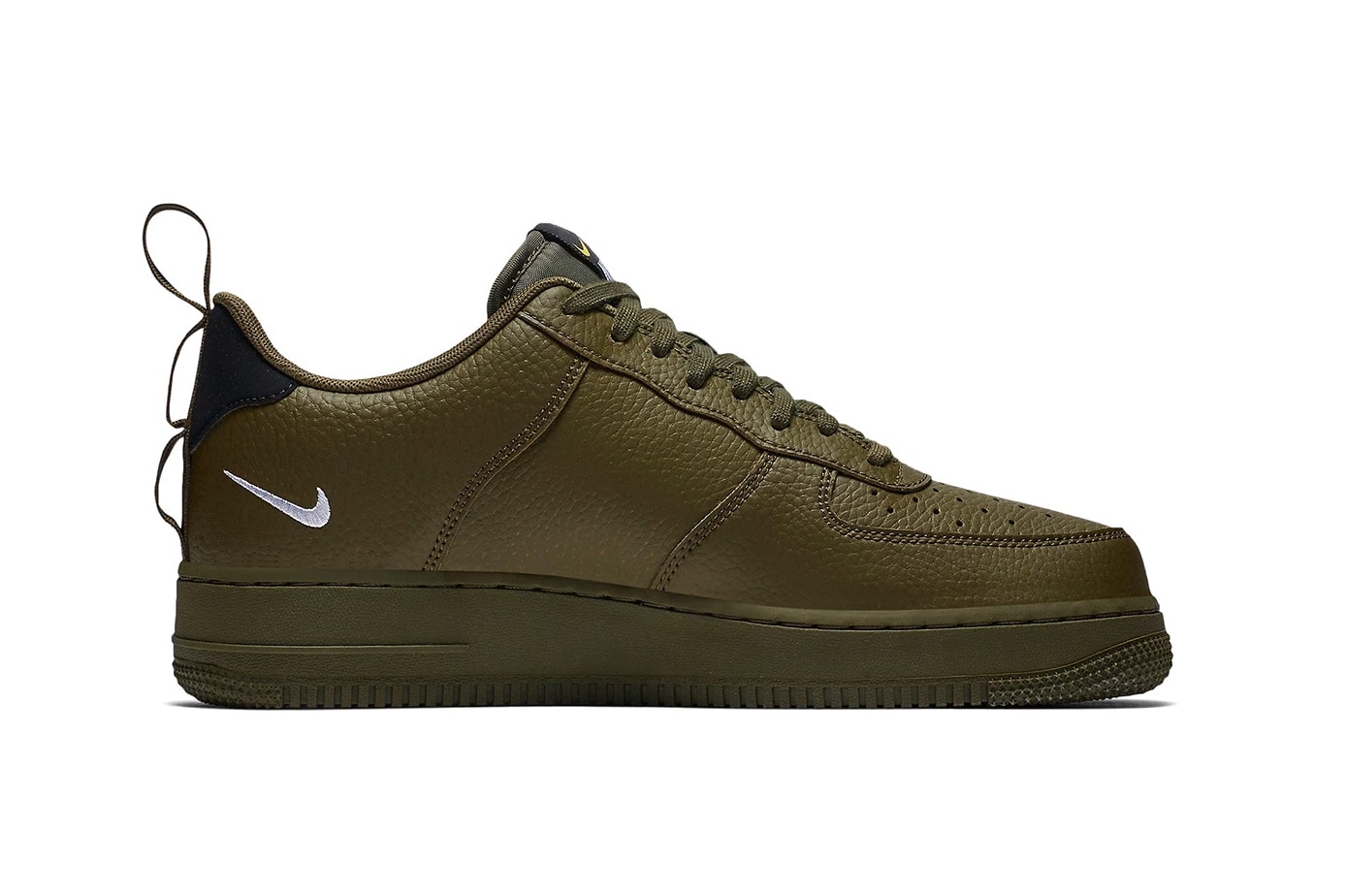 Nike Air Force 1 Low Utility Olive Canvas release info sneakers green leather sneakers