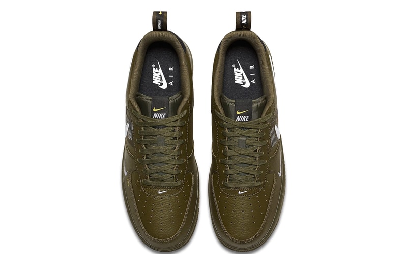 Nike Air Force 1 Low Utility Olive Canvas release info sneakers green leather sneakers