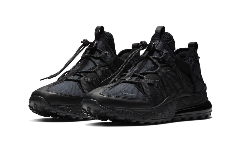Nike Air Max 270 Bowfin Triple Black fall 2018 release sneakers