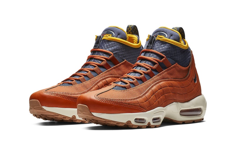 Nike Air Max 95 Sneakerboot Dark Russet Thunder Blue light bone yellow release info