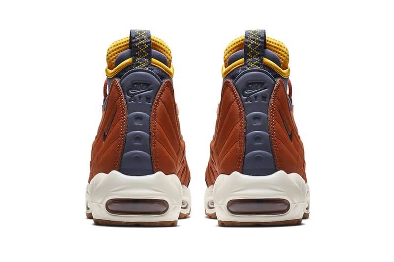 Nike Air Max 95 Sneakerboot Dark Russet Thunder Blue light bone yellow release info