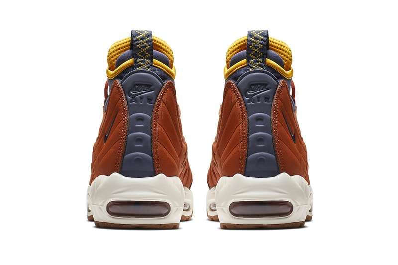 Nike Air Max 95 Sneakerboot Dark Russet Thunder Blue light bone yellow release info