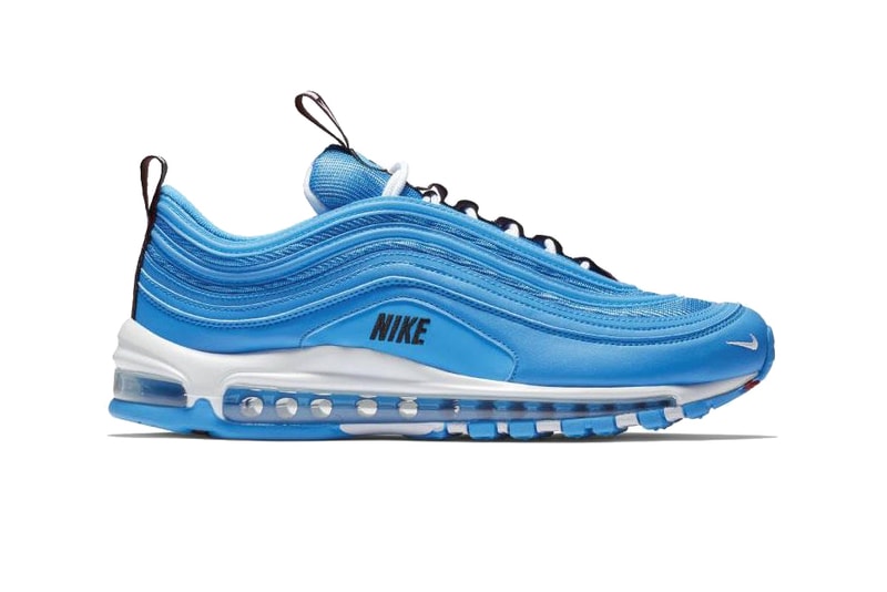 Nike Air Max 97 "Blue Hero" release swoosh release date white black  Noir Fonce