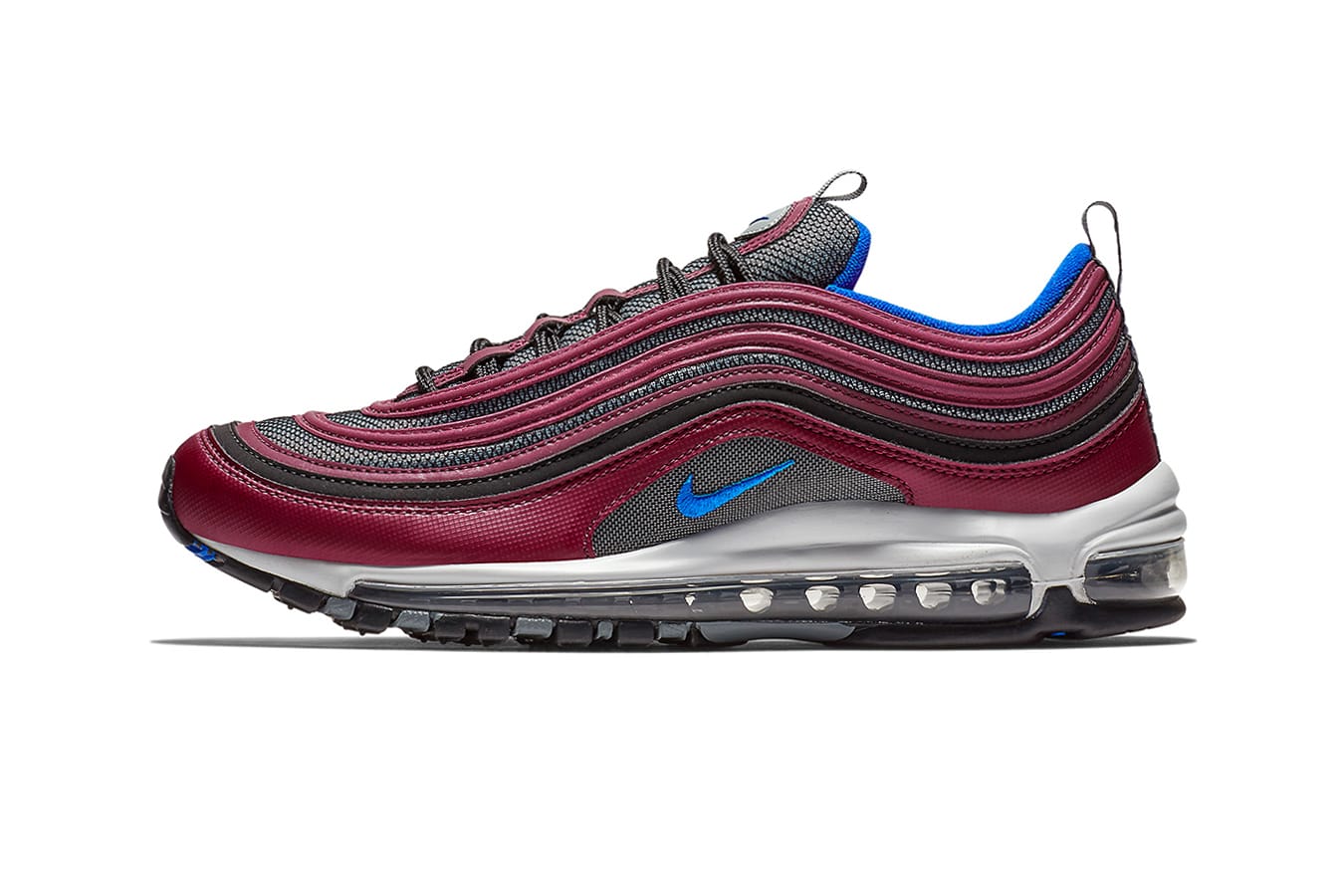 blue and red air max 97