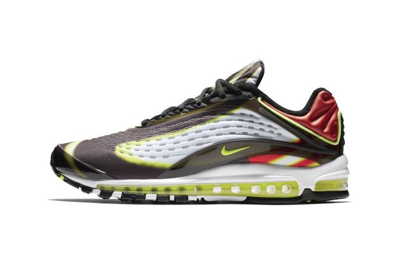 Nike Air Max Deluxe Volt Habanero Red Black White Info Date