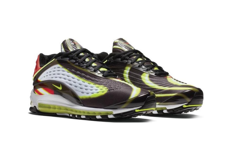 Nike Air Max Deluxe Volt Habanero Red Black White Info Date