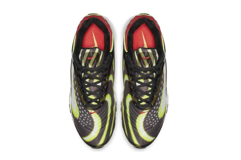 Nike Air Max Deluxe Volt Habanero Red Black White Info Date