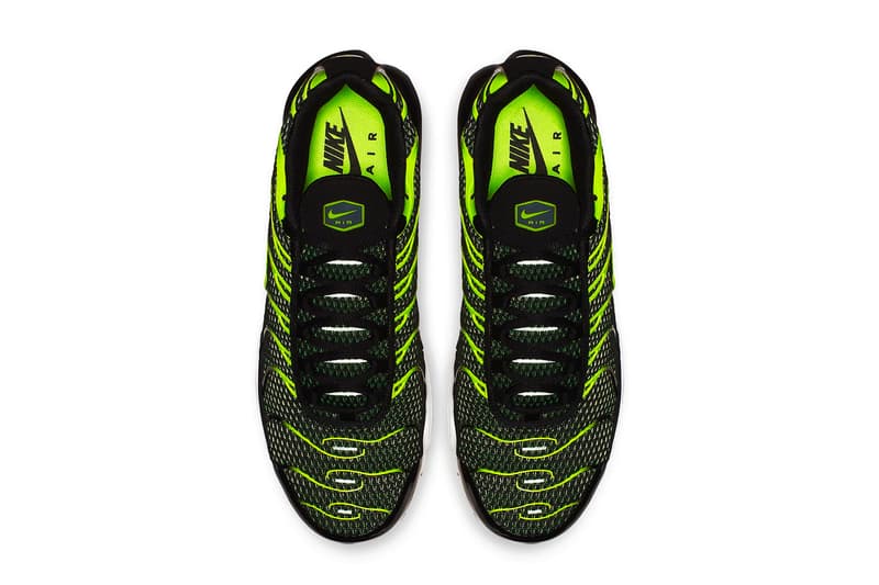 nike air max plus black volt release