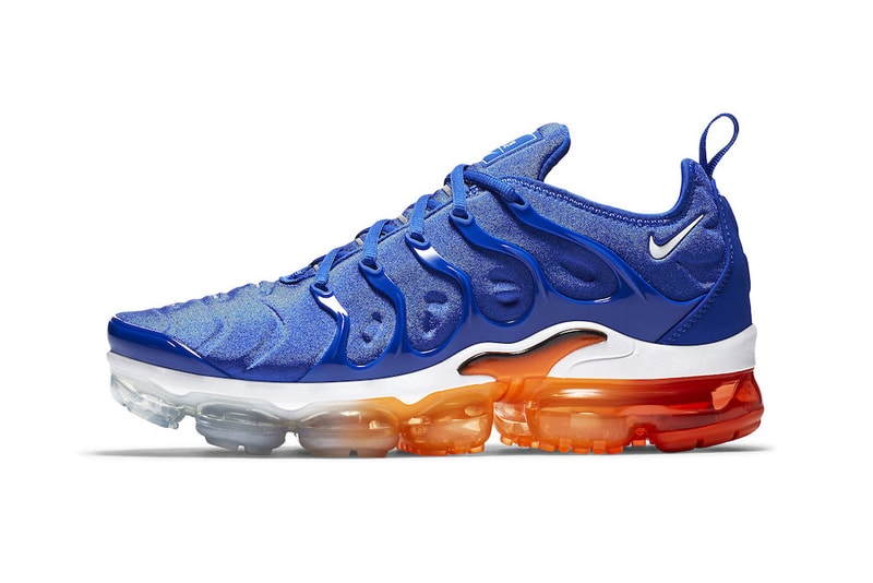 Nike Air VaporMax Plus Game Royal total orange sneakers 2018 release date info colorway purchase price sneakers kicks footwear tech airbag nike sportswear NSW NikeLab