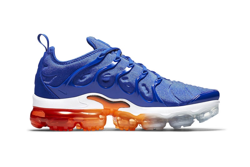 Nike Air VaporMax Plus Game Royal total orange sneakers 2018 release date info colorway purchase price sneakers kicks footwear tech airbag nike sportswear NSW NikeLab