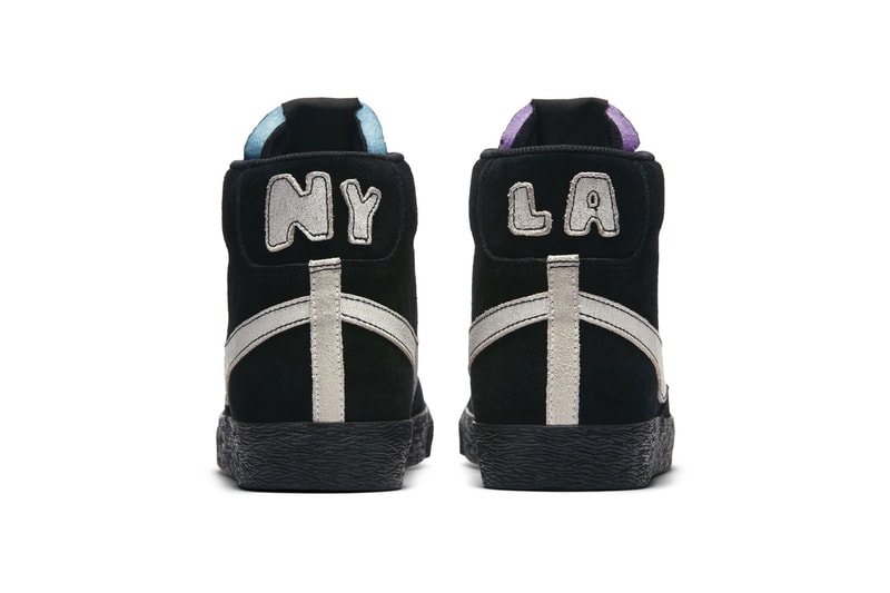 Nike Blazer Mid LA Lakers vs. NY Knicks los angeles new york nba colorway mismatched sneaker release date info price purchase
