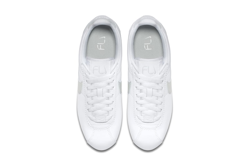 Nike Cortez Flyleather Sustainable Sustainability synthetic hybrid material white light silver womens