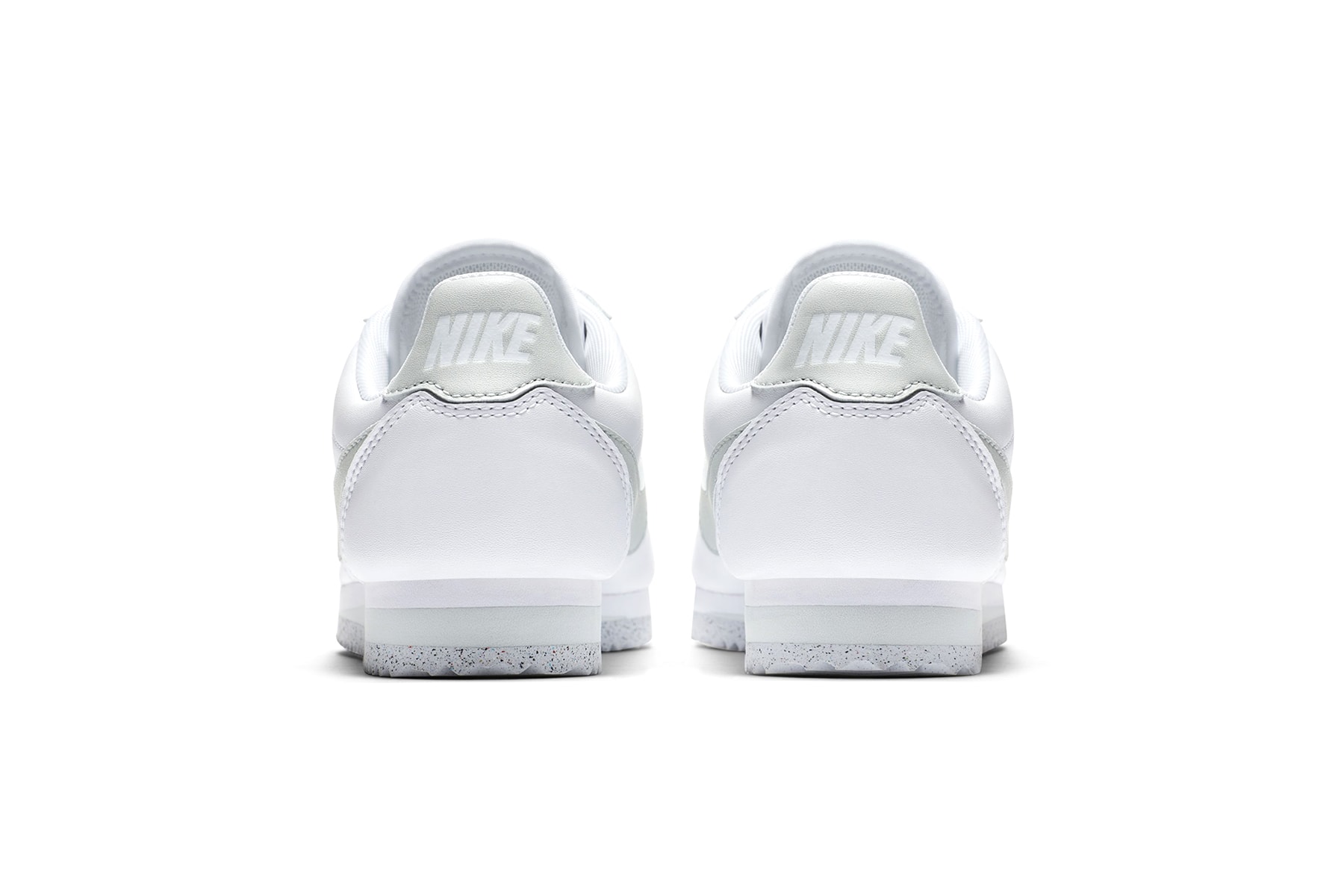Nike Cortez Flyleather Sustainable Sustainability synthetic hybrid material white light silver womens