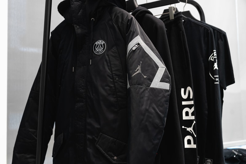 jordan brand paris saint germain collection exclusive look 2018 2019 football boots sneakers apparel air jordan 5 air jordan 1