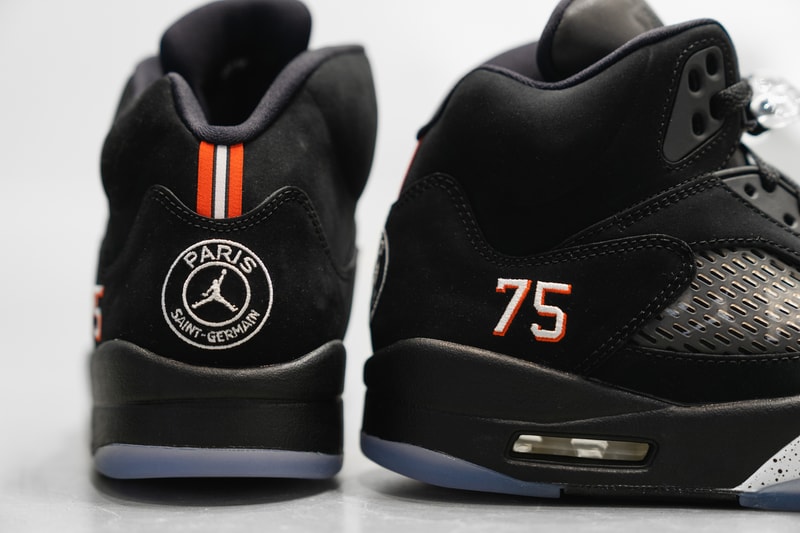 jordan brand paris saint germain collection exclusive look 2018 2019 football boots sneakers apparel air jordan 5 air jordan 1