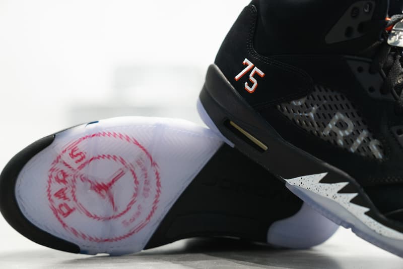 jordan brand paris saint germain collection exclusive look 2018 2019 football boots sneakers apparel air jordan 5 air jordan 1