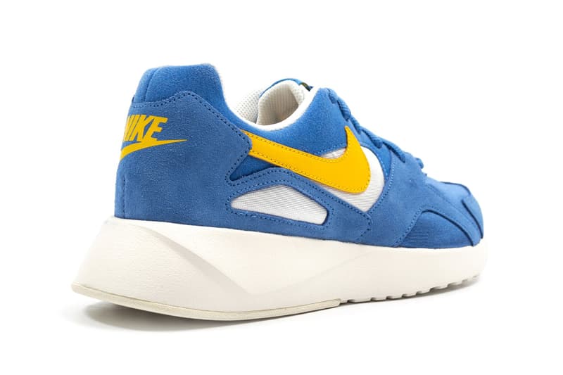 Nike Pantheos Blue Yellow Colorway Details Shoes Sneakers Trainers Kicks Footwear Cop Purchase Buy Foot District pantheon retro runner 1990 silhouette return