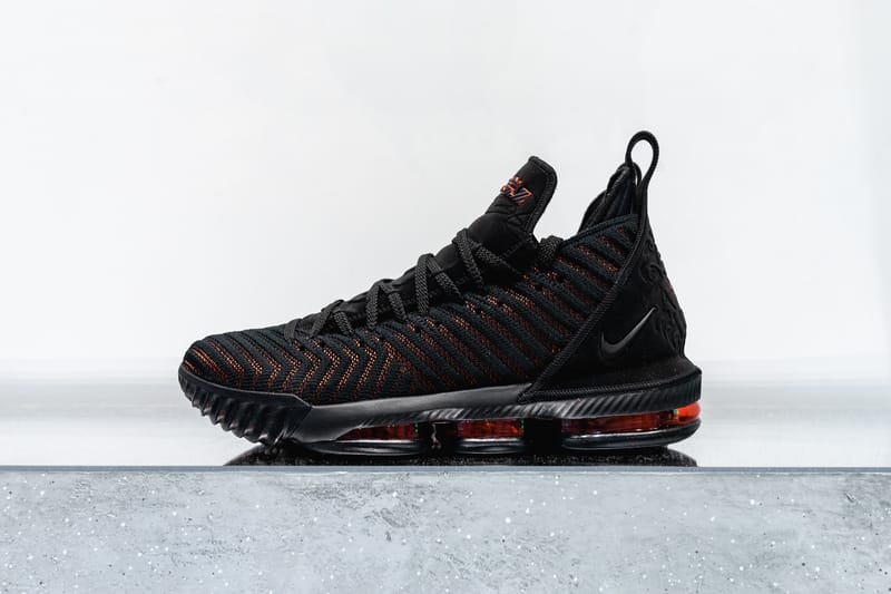 lebron 16 black red