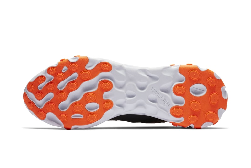 Nike React Element 55 "Black/Total Orange" sneaker colorway release date info price purchase buy trainers