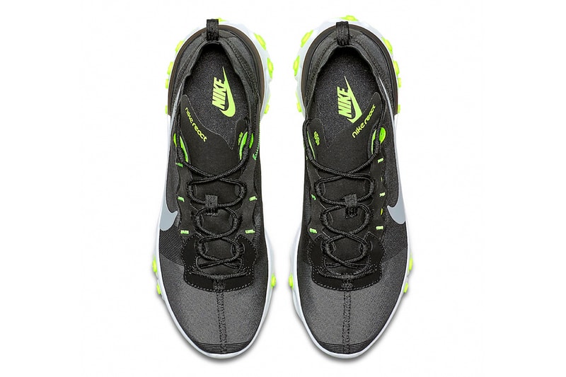 Nike React Element 55 Black Volt Release Date White Silver Grey Info