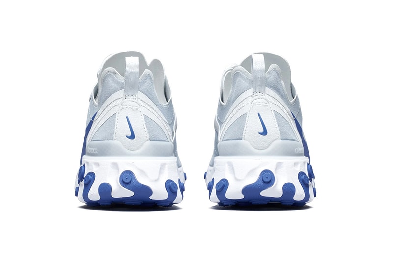 Nike React Element 55 Racer Blue sneakers kicks shoes nike react undercover flywire crepes trainers technology fashion footwear colors blue colours react element