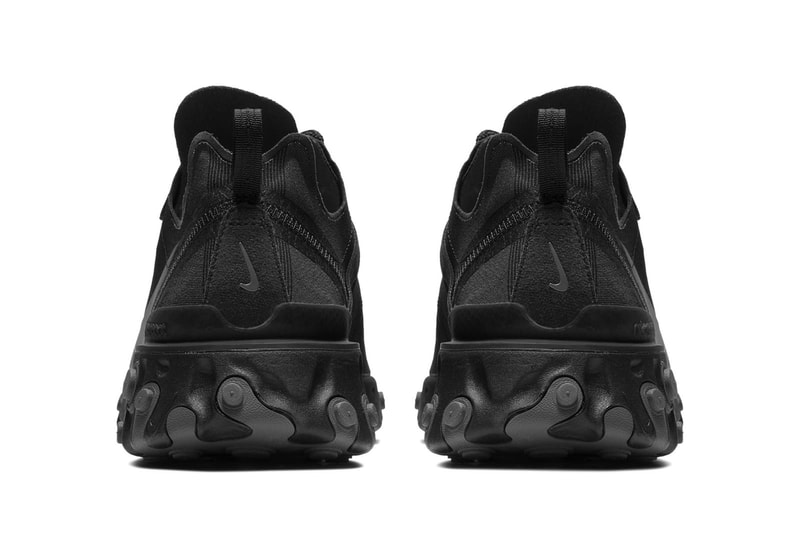 nike react element 55 triple black 2018 footwear nike sportswear