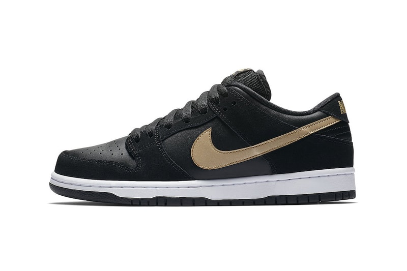 Nike SB Dunk Low Takashi Black Metallic Gold fall 2018 release sneakers skateboarding Takashi Hosokawa