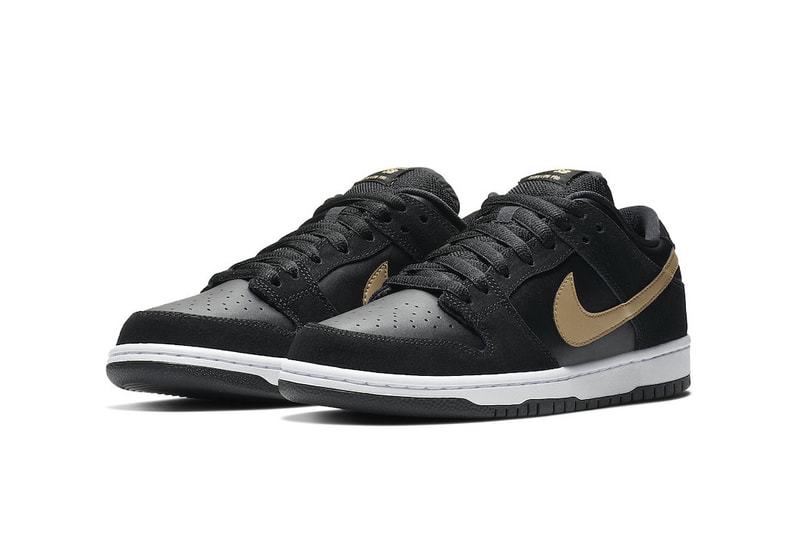 Nike SB Dunk Low Takashi Black Metallic Gold fall 2018 release sneakers skateboarding Takashi Hosokawa