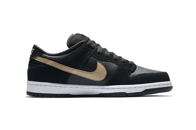 Nike SB Dunk Low Takashi Black Metallic Gold fall 2018 release sneakers skateboarding Takashi Hosokawa