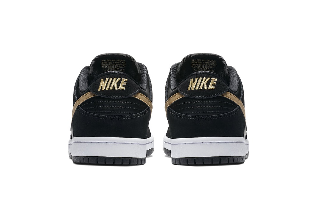 Nike SB Dunk Low Takashi Black Metallic Gold fall 2018 release sneakers skateboarding Takashi Hosokawa