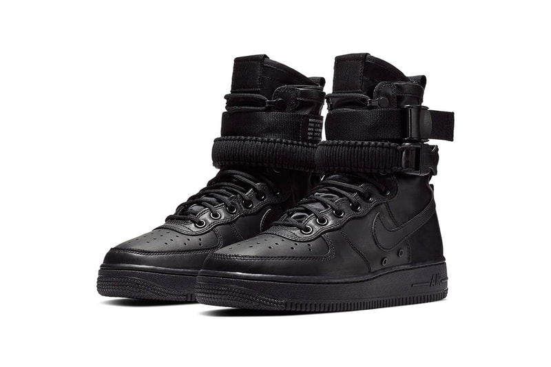 nike sf af 1 triple black leather nike sportswear 2018