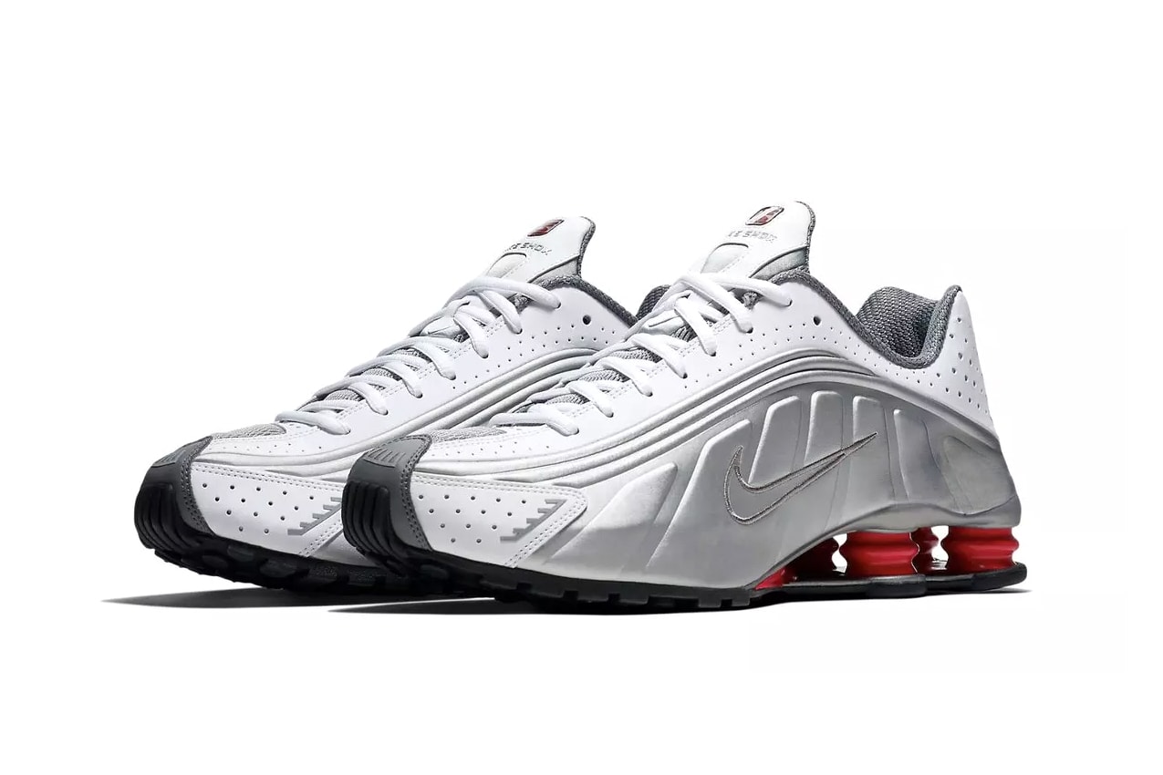 Nike Shox R4 "Metallic Silver/Comet Red" 2018 retro sneaker release date info rerelease colorway price purchase trainers