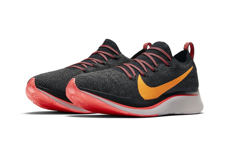 Nike Zoom Fly Flyknit Flash Crimson Orange Peel Moon Particle Black Info Sneaker Release Date
