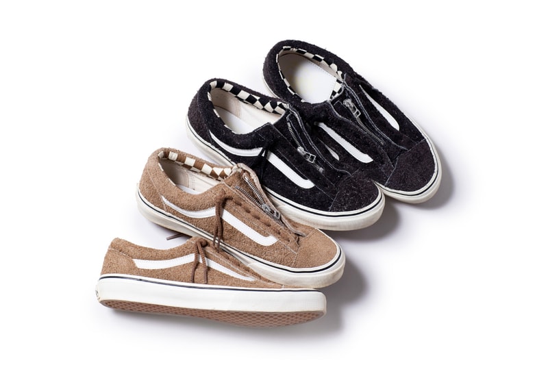 nonnative vans old skool low style 36 zipper tan beige suede black checkerboard pattern september 22 2018 drop release date info buy 17000 yen tokyo release date info details collaboration