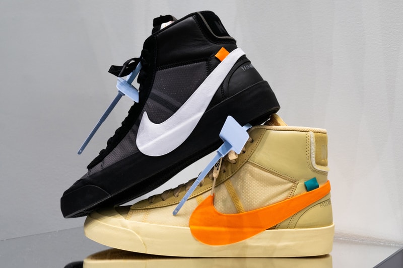 Off-White x Nike Blazer Spooky Pack Sneakers Shoes Trainers Kicks Footwear Cop Purchase Buy Release Date Details The Ten Virgil Abloh Halloween Orange Black