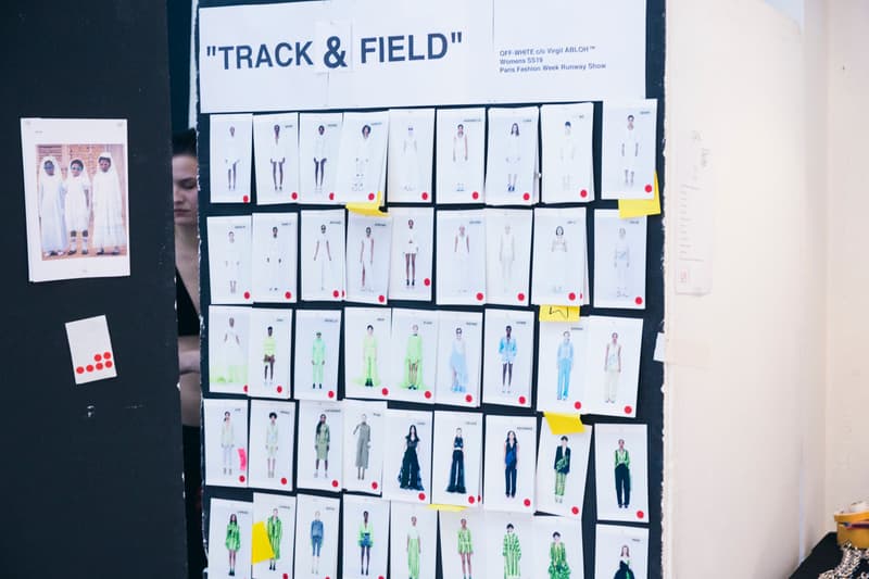 Off white Nike virgil abloh Spring Summer 2019 paris fashion week fitting session backstage bella hadid cecilia young sportswear streetwear athlete vapor street sneaker