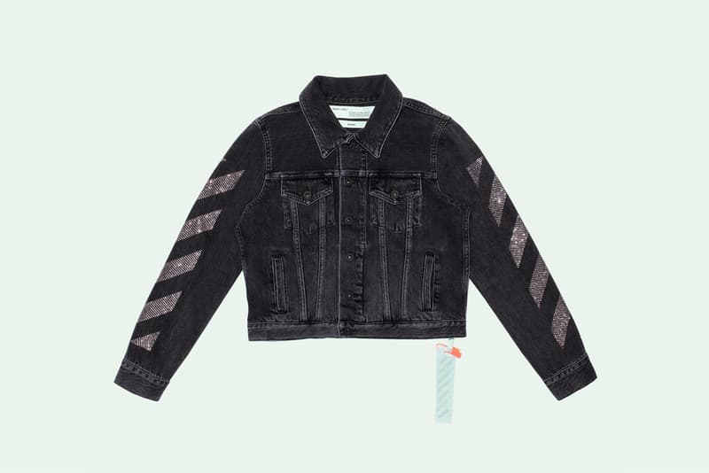 off white selfridges woman jacket crewneck t shirt industrial belt binder clip bag