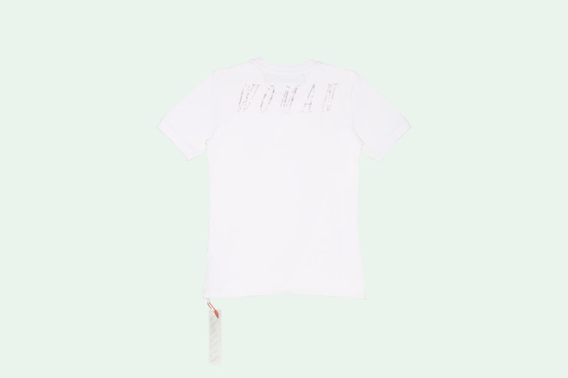 off white selfridges woman jacket crewneck t shirt industrial belt binder clip bag