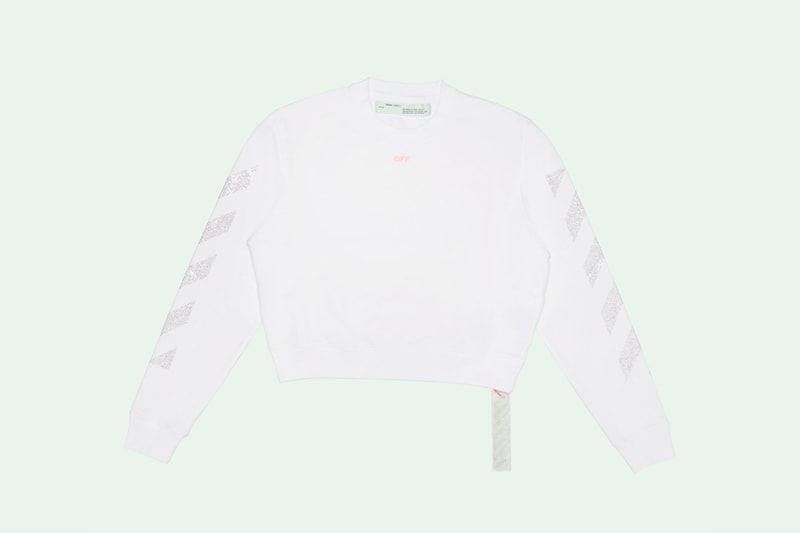 off white selfridges woman jacket crewneck t shirt industrial belt binder clip bag