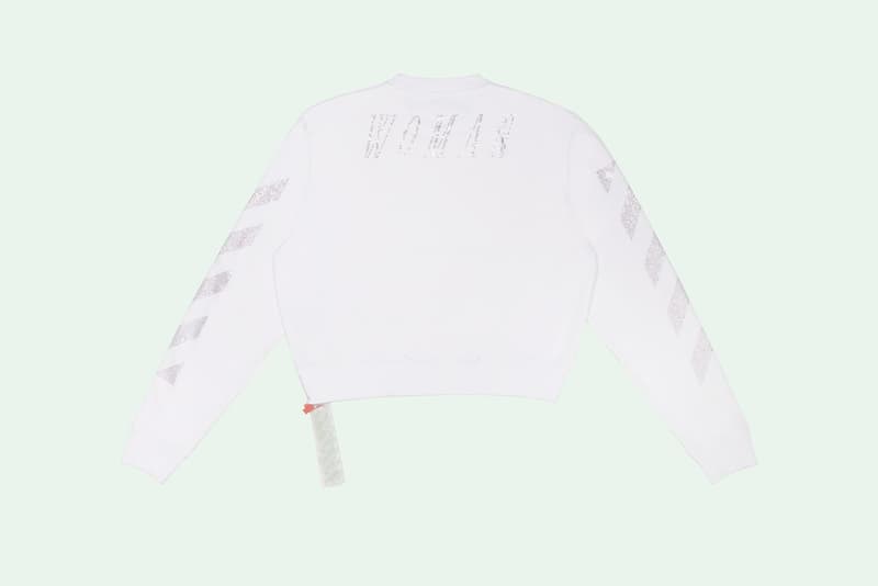 off white selfridges woman jacket crewneck t shirt industrial belt binder clip bag