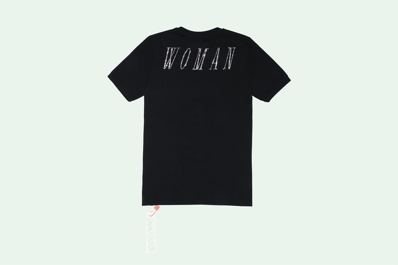 off white selfridges woman jacket crewneck t shirt industrial belt binder clip bag